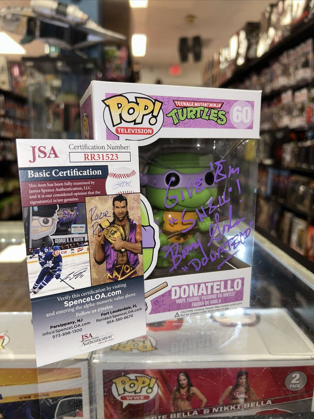 Donatello Signed By Barry Gordon (Funko Pop, TMNT) **JSA Authenticated*