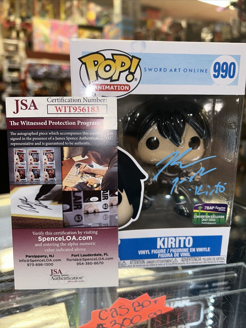 Kirito Signed By Bryce Papenbrook (Funko, Sword Art Online)*JSA Authenticated*