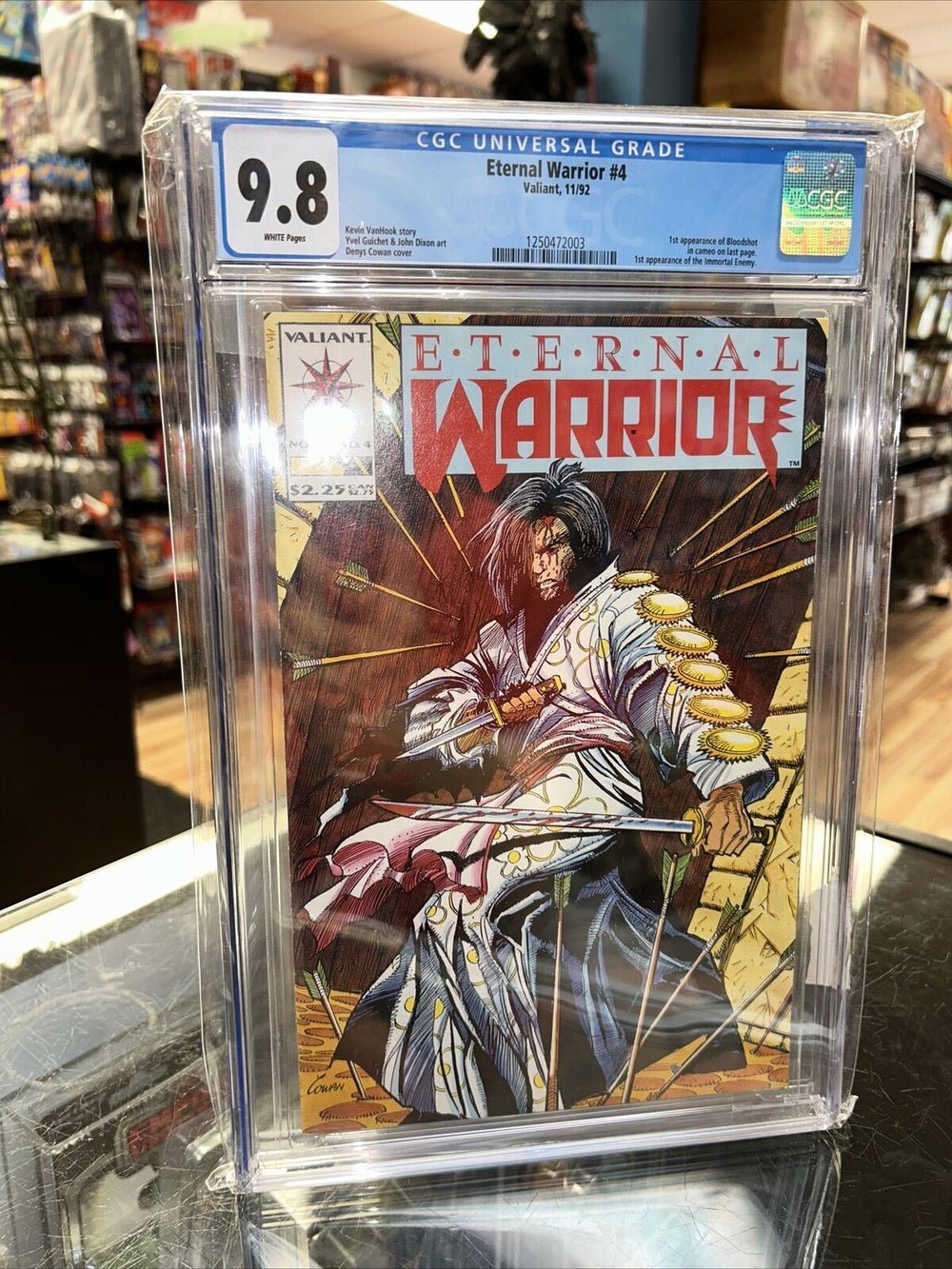 Eternal Warrior #4 (CGC 9.8 WHITE, Valiant Comics) 1st Appearance Bloodshot Cameo