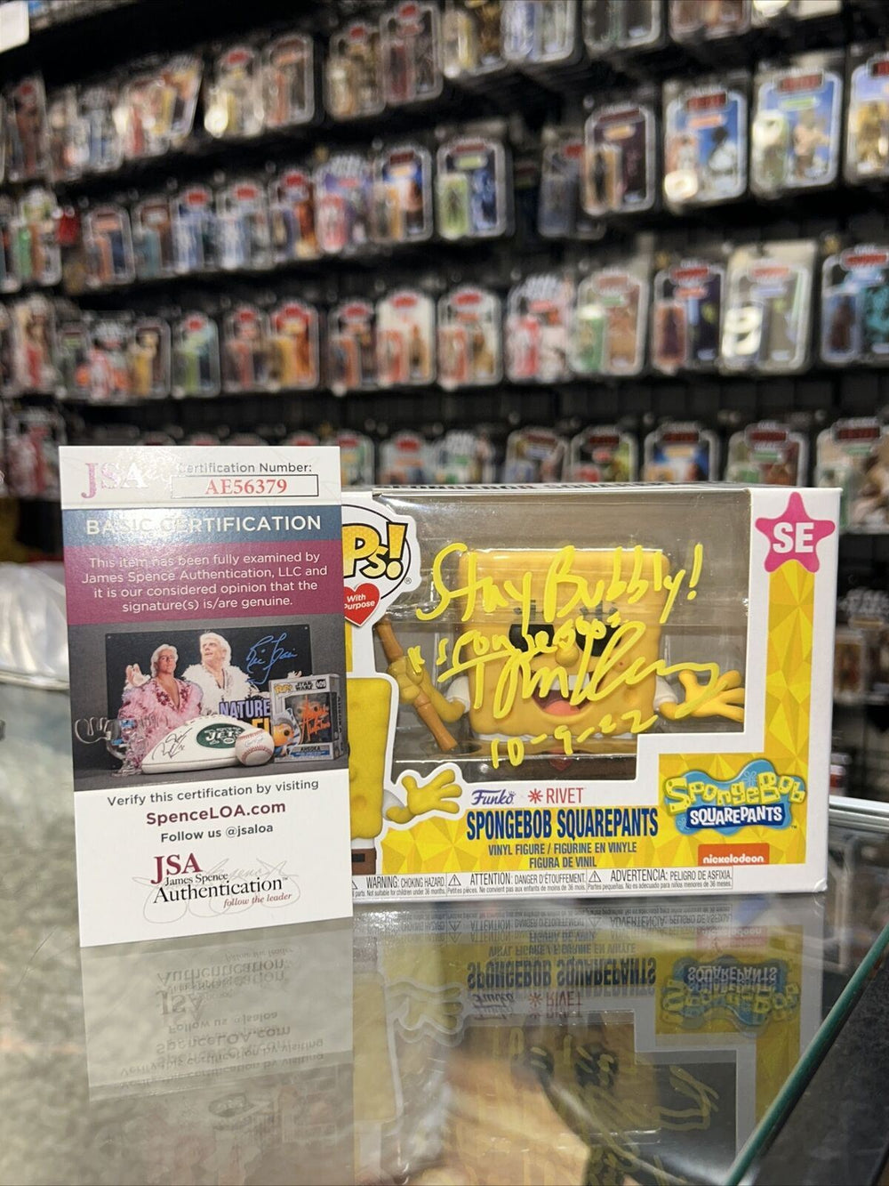 Spongebob Squarepants signed by Tom Kenny (Funko, Nickelodeon) *JSA Authentic*