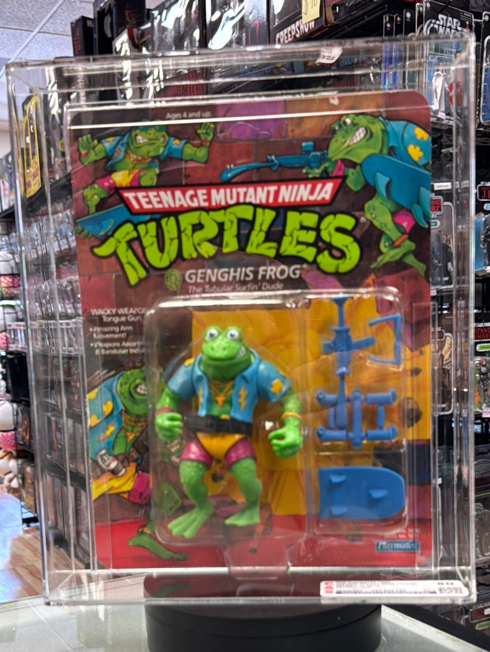 Genghis Frog 14 Back (Vintage TMNT Ninja Turtles, Playmates) **CAS Graded 80**