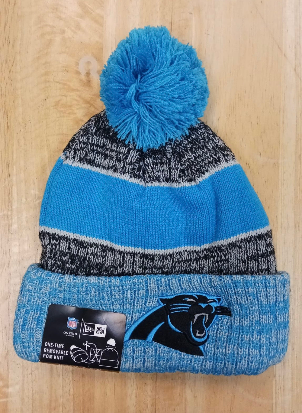 Carolina Panthers NFL New Era winter knit Hat with Pom