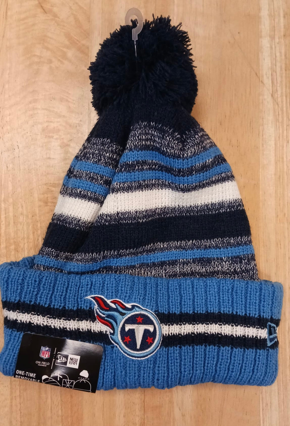 Tennessee Titans Official NFL New Era winter Hat with Pom