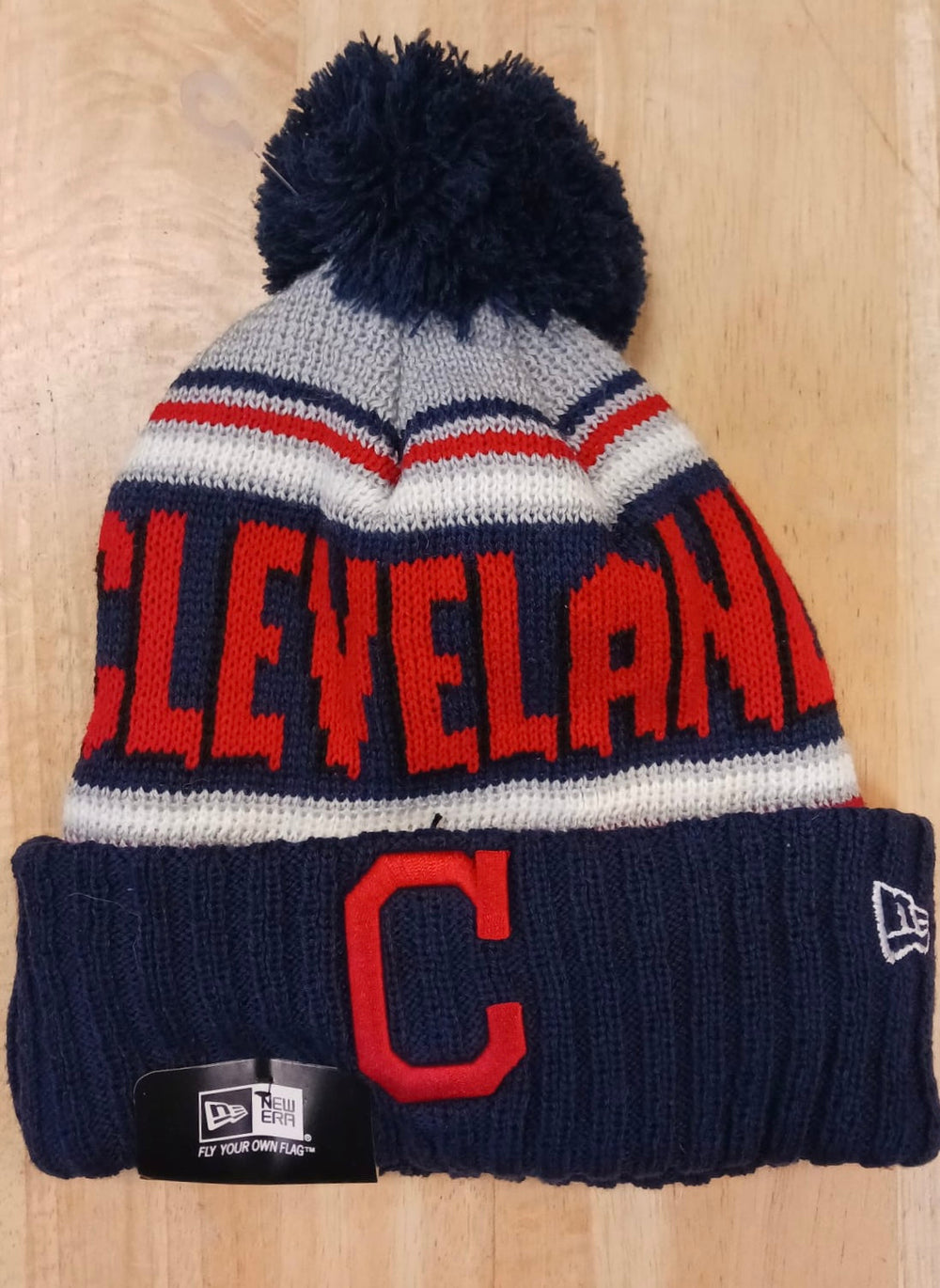 Cleveland Guardians MLB New Era winter Hat with Pom