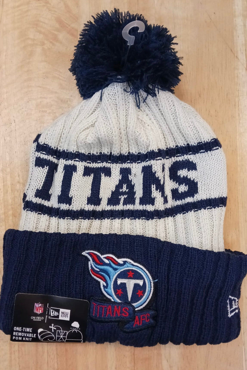 Tennessee Titans Official NFL New Era winter Hat with Pom