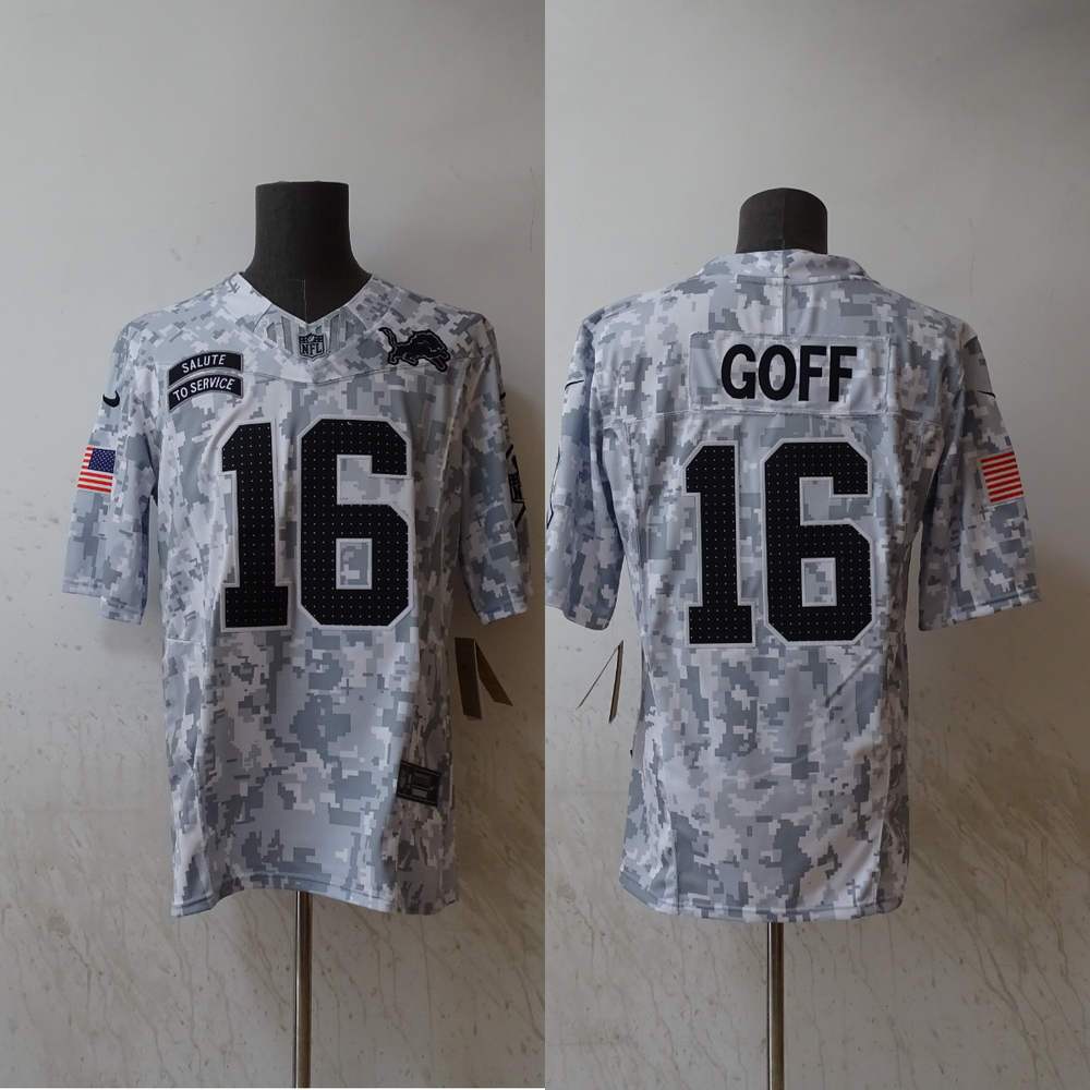 Jared Goff Detroit Lions 2024 military salute to service