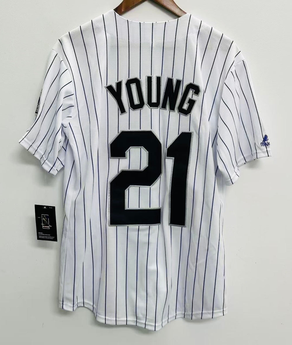 Eric Young Colorado Rockies Official MLB Majestic Jersey
