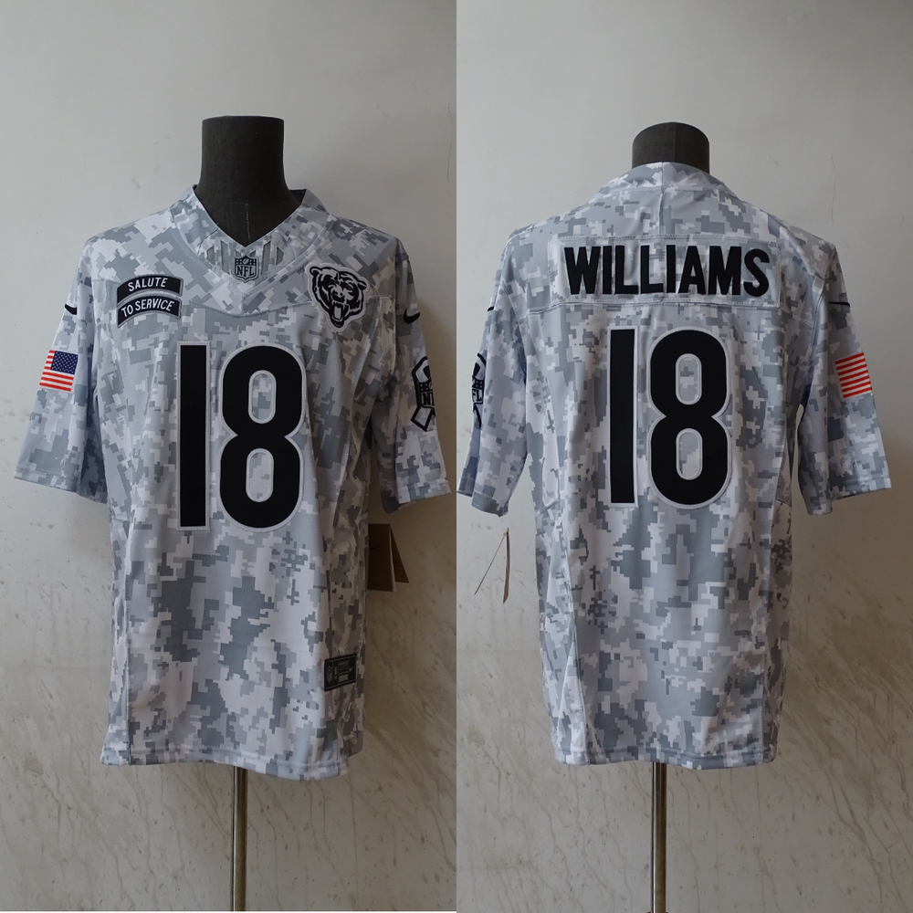 Caleb Williams Chicago Bears 2024 military salute to