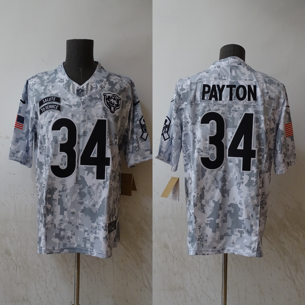 Walter Payton Chicago Bears 2024 military salute to service