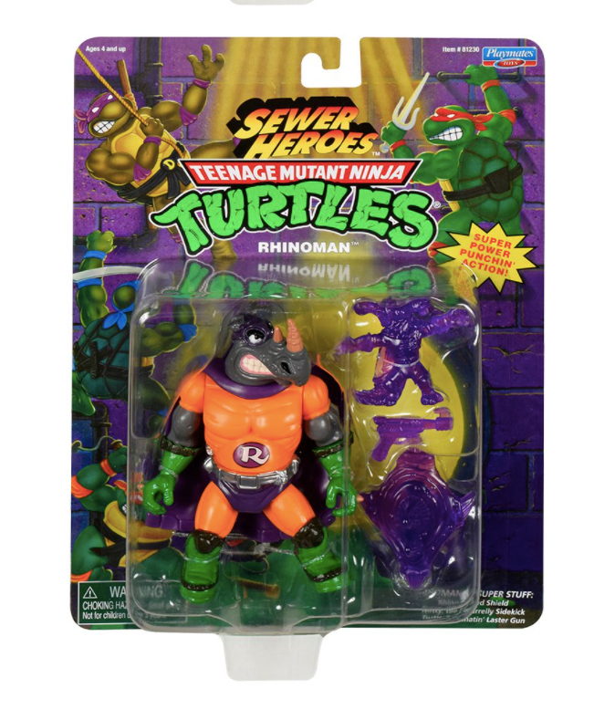 Sewer Heroes Rhinoman Reissue (TMNT, Playmates)