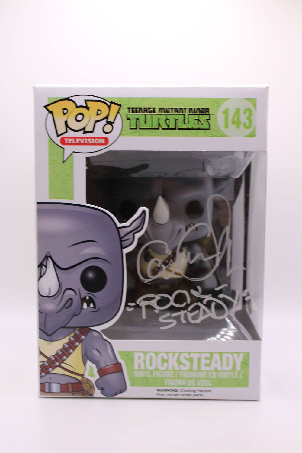 Cam Clark signed Rocksteady (Funko Pop, TMNT) **JSA Authenticated*
