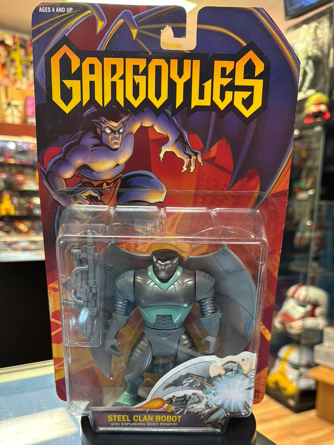 Steel Clan Robot 0551 (Vintage Gargoyles, Playmates) SEALED product image 1, provided for visual reference and product