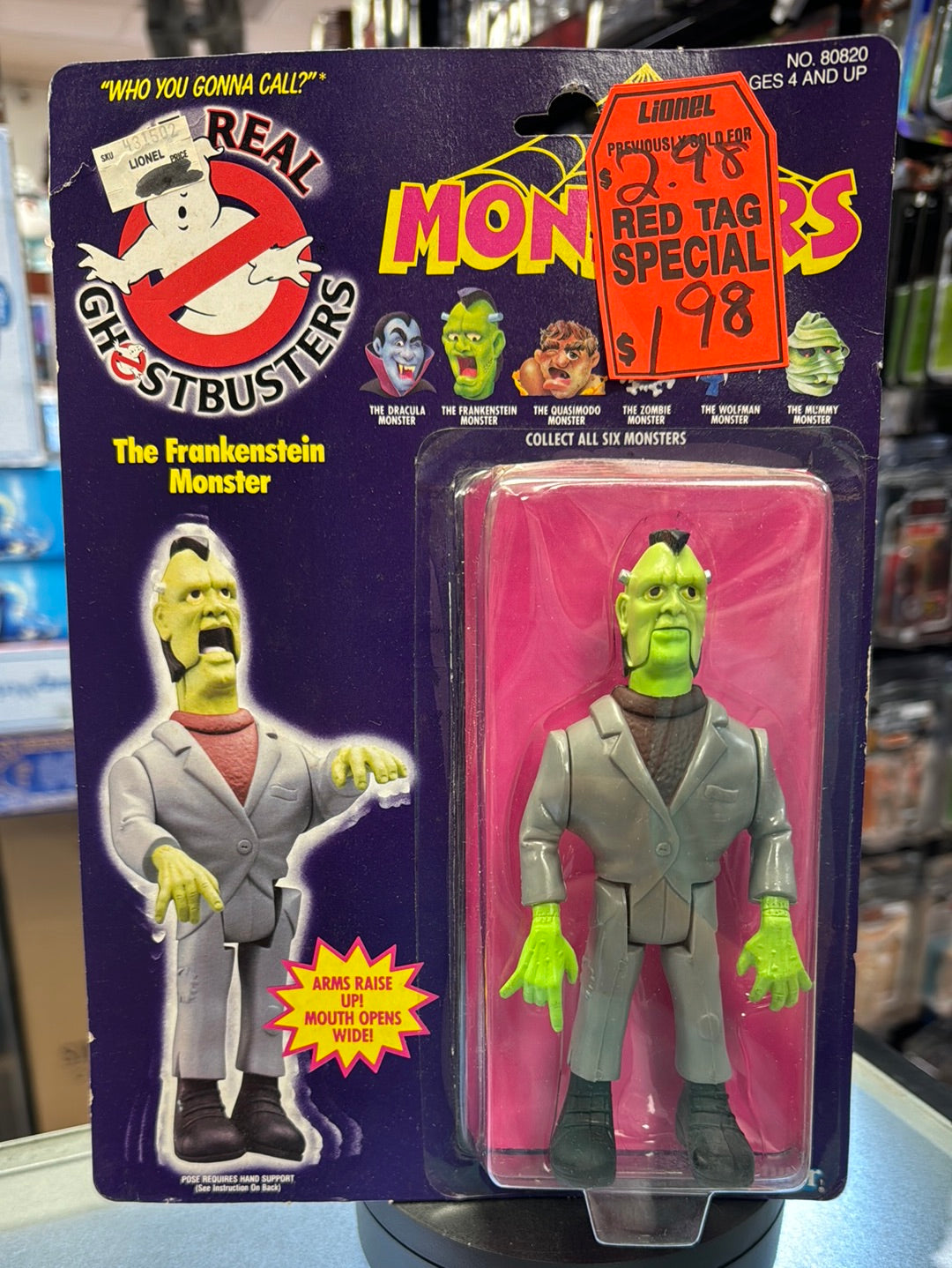 Frankenstein Monster 1690 (Vintage Ghostbusters, Kenner) SEALED product image 1, provided for visual reference and product