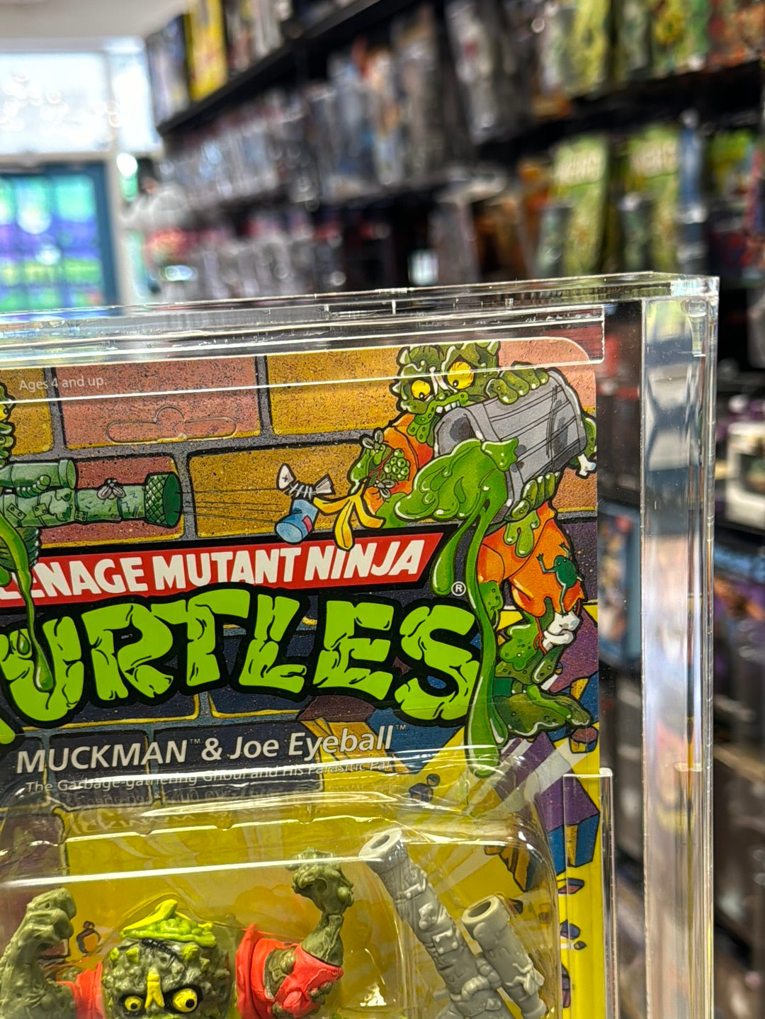 Muckman & Joe Eyeball 28 Back (Vintage TMNT Ninja Turtles, Playmates) **CAS Graded 85+** product image 3, provided for