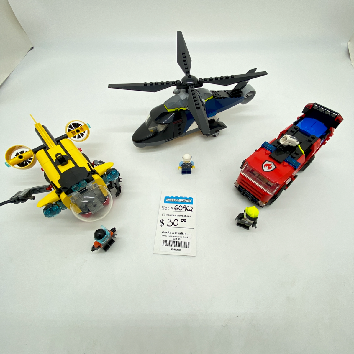 60462 Helicopter, Fire Truck & Submarine Remix (U) product image 1, provided for visual reference and product detail review