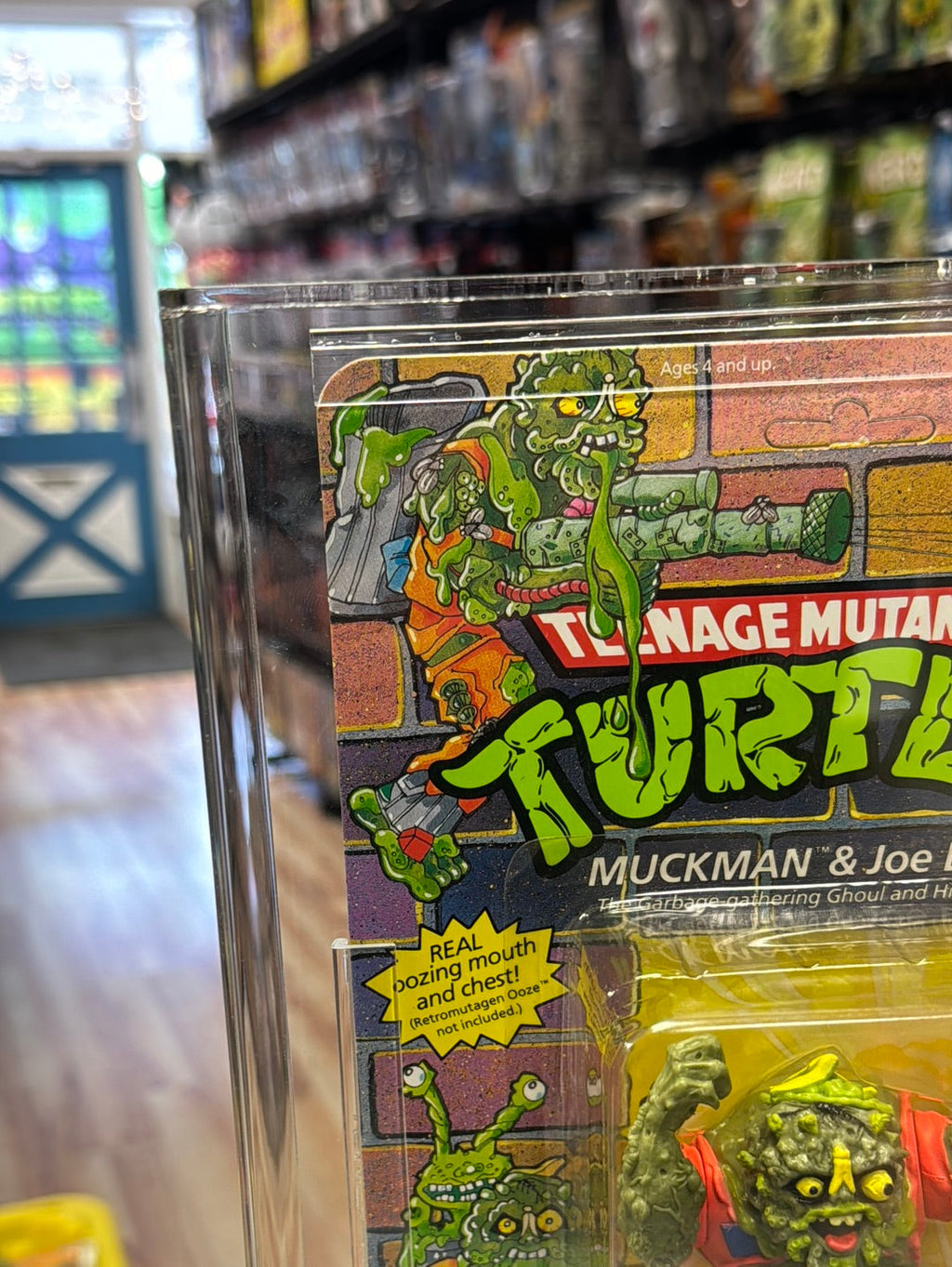 Muckman & Joe Eyeball 28 Back (Vintage TMNT Ninja Turtles, Playmates) **CAS Graded 85+** product image 2, provided for