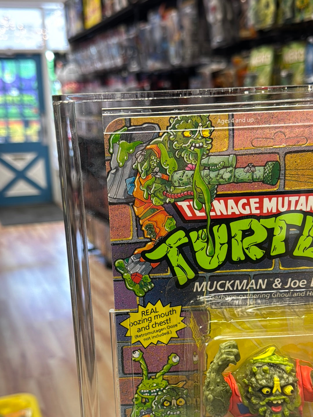 Muckman & Joe Eyeball 28 Back (Vintage TMNT Ninja Turtles, Playmates) **CAS Graded 85+** product image 2, provided for