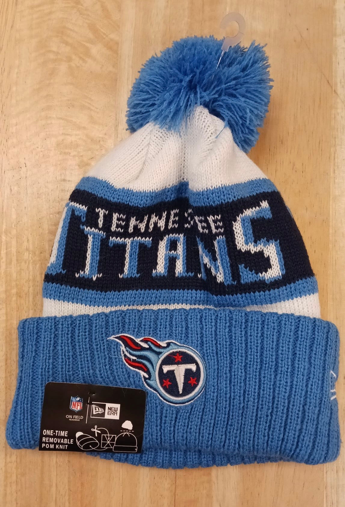 Tennessee Titans Official NFL New Era winter Hat with Pom product image 1