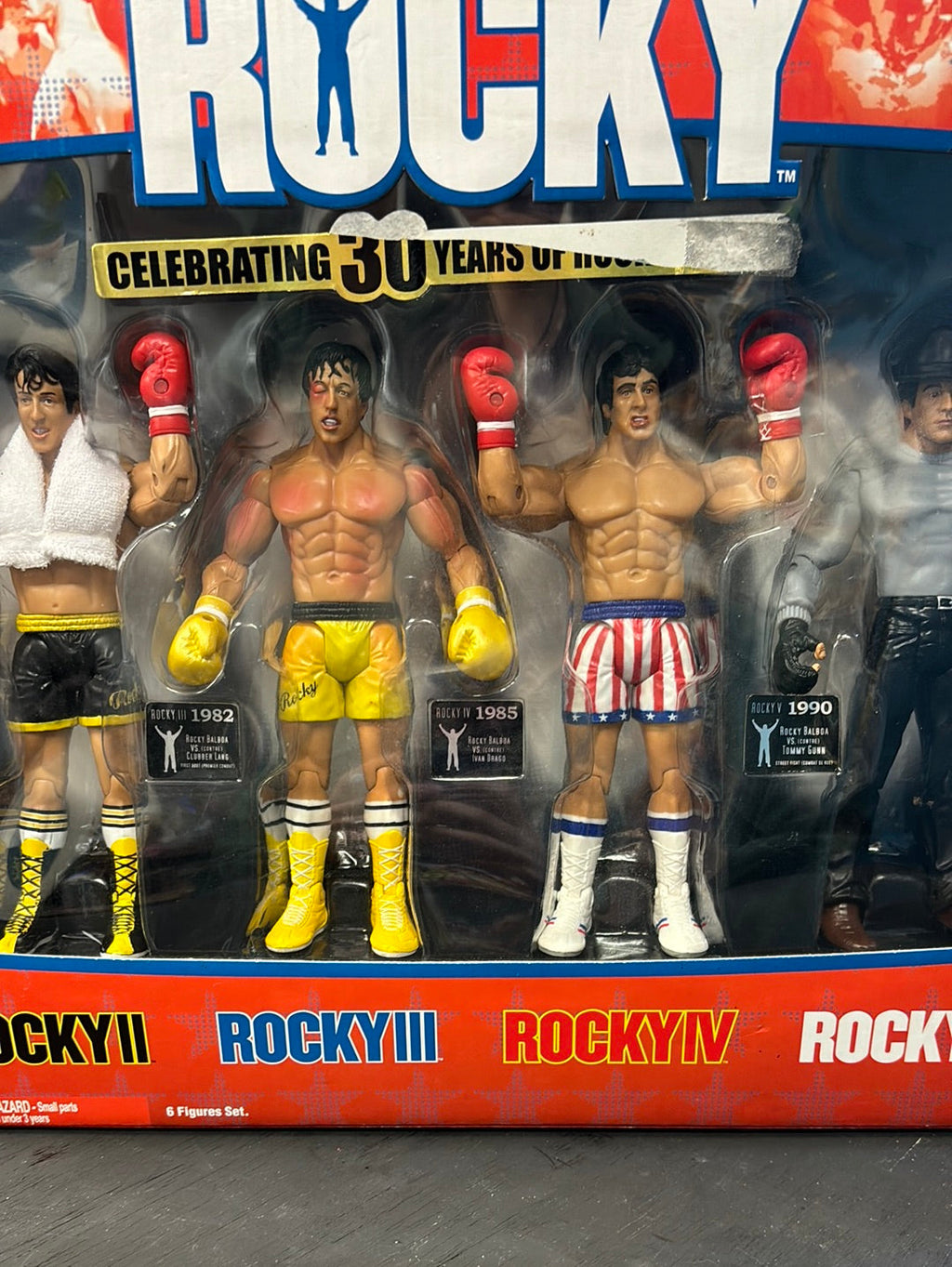 Rocky 30th Celebrations 6-Pack (Rocky, Jakks Pacific) SEALED product image 3, provided for visual reference and product