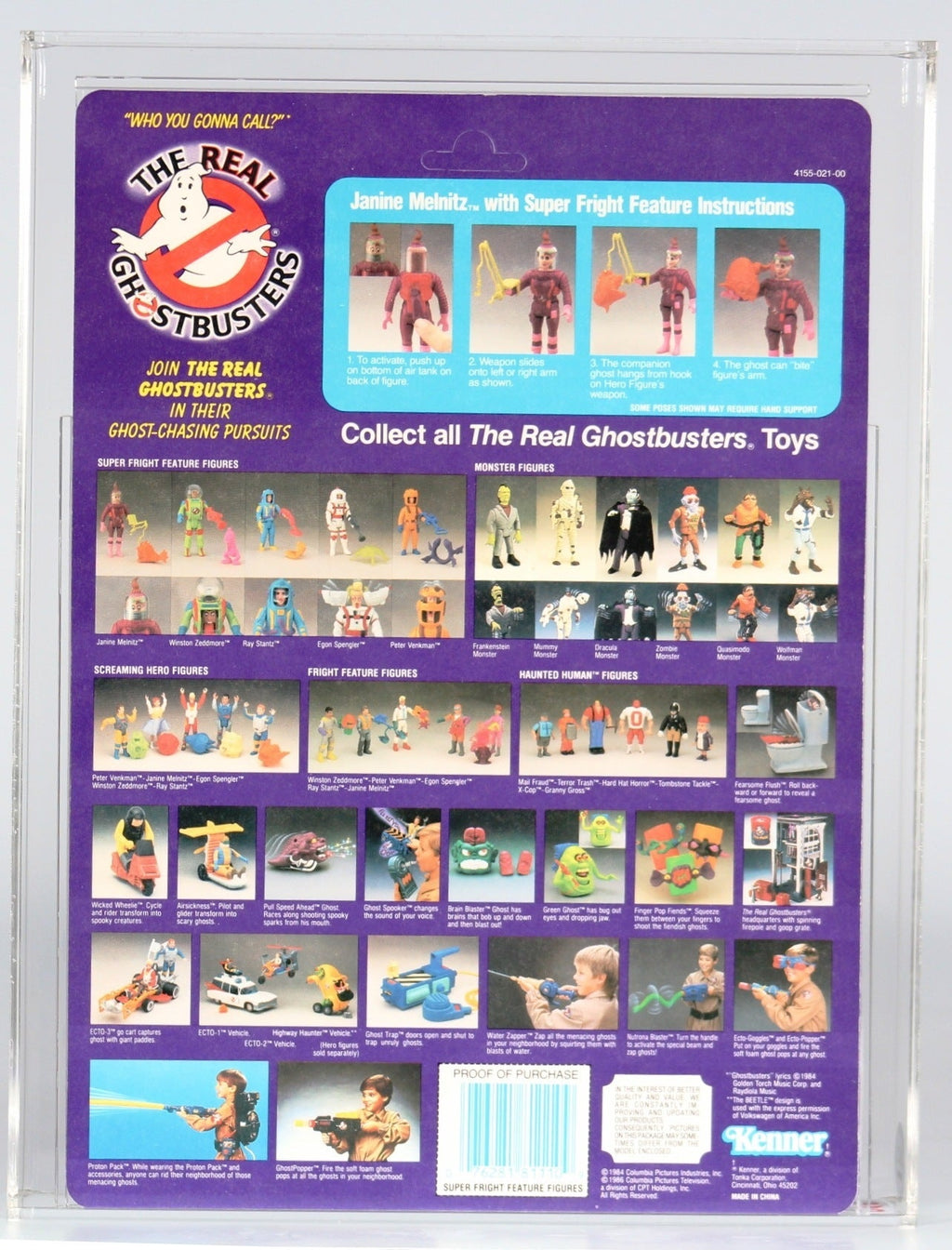 Proof Prototype: Fright Features Janine Melnitz (Ghostbuster, Kenner) **CAS Graded 90** product image 2, provided for visual