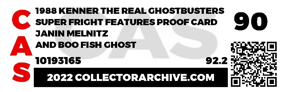 Proof Prototype: Fright Features Janine Melnitz (Ghostbuster, Kenner) **CAS Graded 90** product image 4, provided for visual