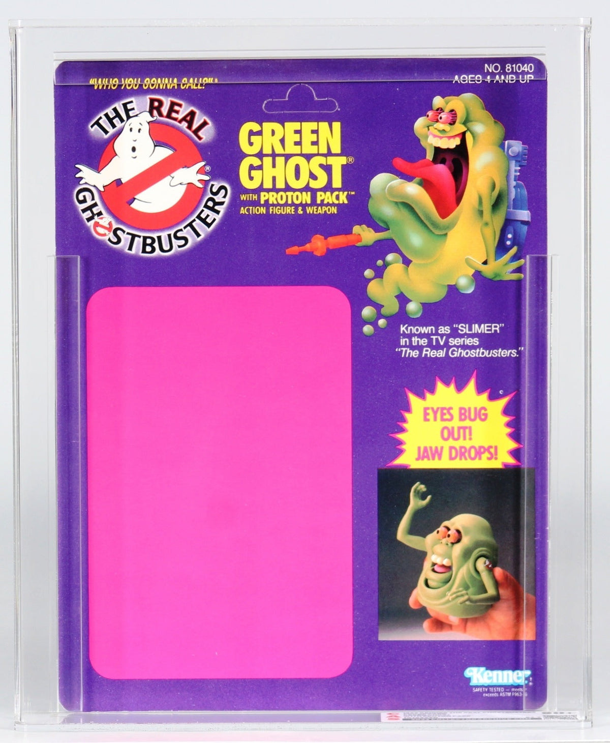 Proof Prototype: Slimer w/ Proton Pack (Ghostbuster, Kenner) **CAS Graded 90+** product image 1, provided for visual
