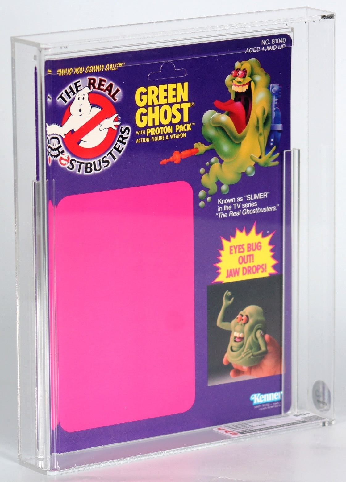 Proof Prototype: Slimer w/ Proton Pack (Ghostbuster, Kenner) **CAS Graded 90+** product image 3, provided for visual