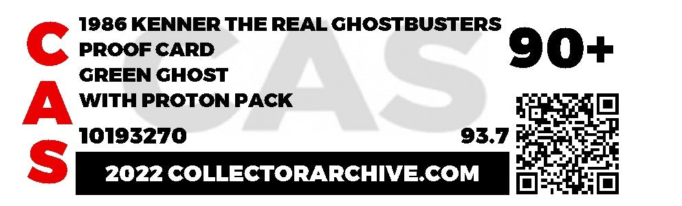 Proof Prototype: Slimer w/ Proton Pack (Ghostbuster, Kenner) **CAS Graded 90+** product image 4, provided for visual