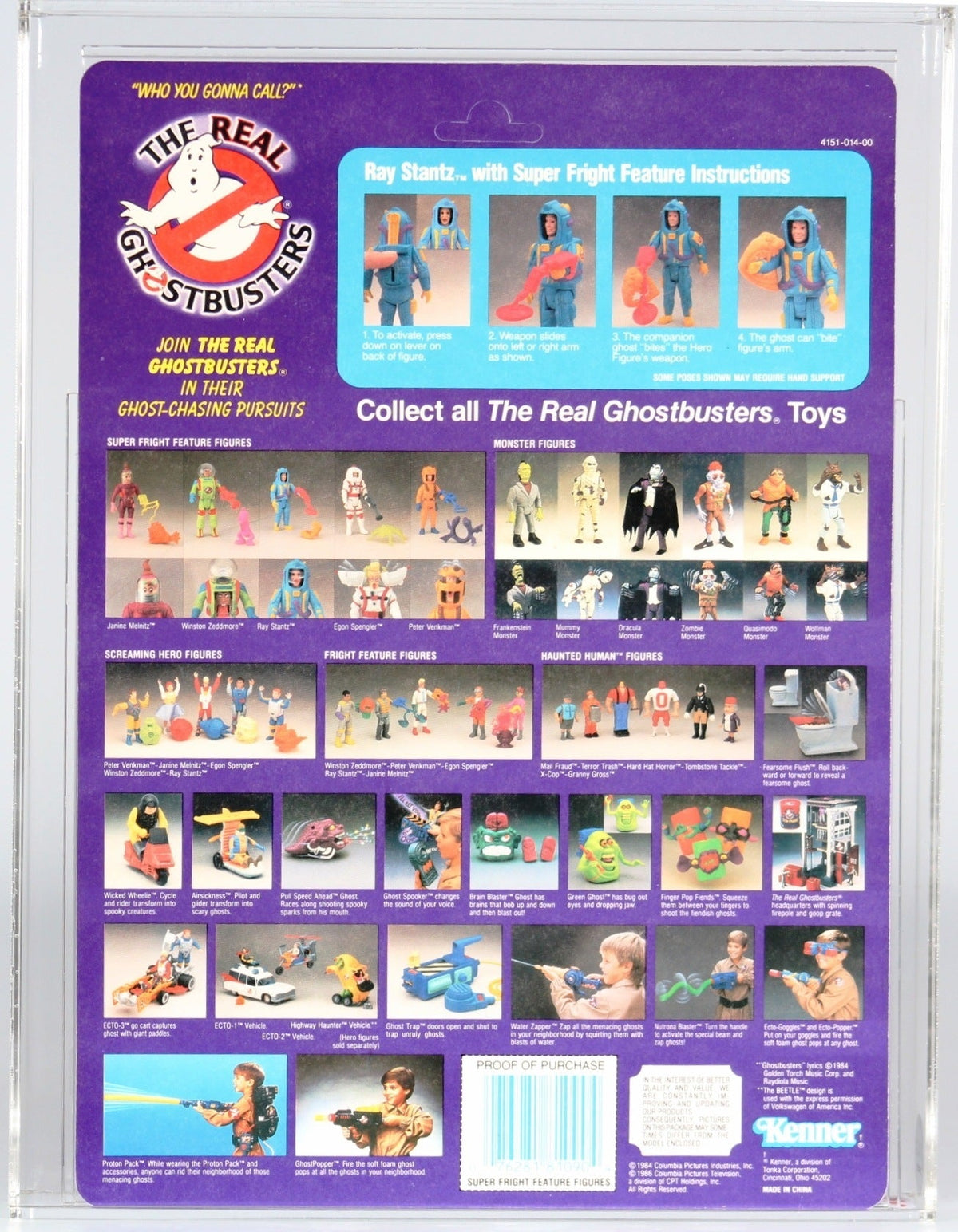 Proof Prototype: Fright Features Ray Stantz (Ghostbuster, Kenner) **CAS Graded 90** product image 2, provided for visual