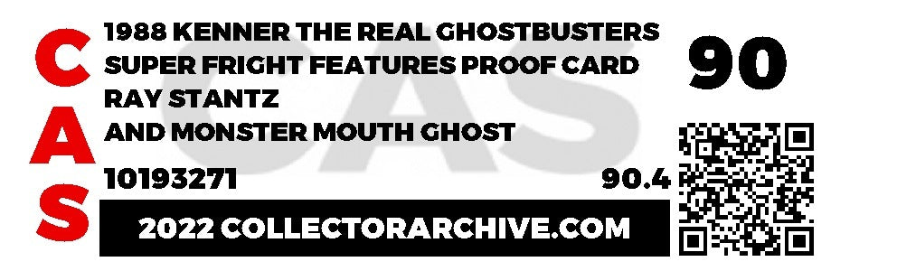 Proof Prototype: Fright Features Ray Stantz (Ghostbuster, Kenner) **CAS Graded 90** product image 4, provided for visual