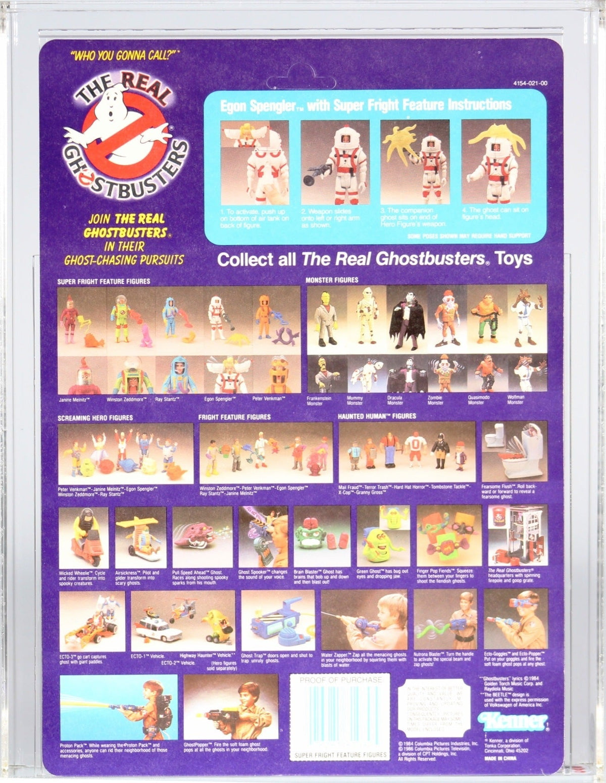 Proof Prototype: Fright Features Egon Spengler (Ghostbuster, Kenner) **CAS Graded 90+** product image 2, provided for visual