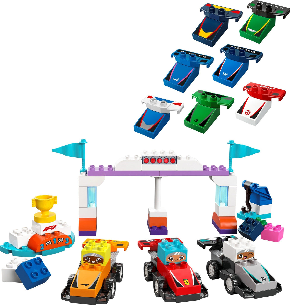 10445 F1 Team Race Cars & Drivers product image 2, provided for visual reference and product detail review
