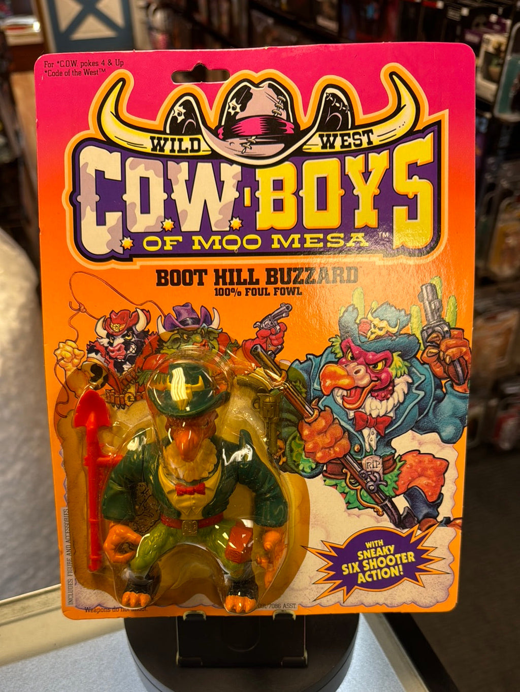 Boot Hill Buzzard 0312 (Vintage Cowboys of Moo Mesa, Hasbro) Sealed product image 1, provided for visual reference and