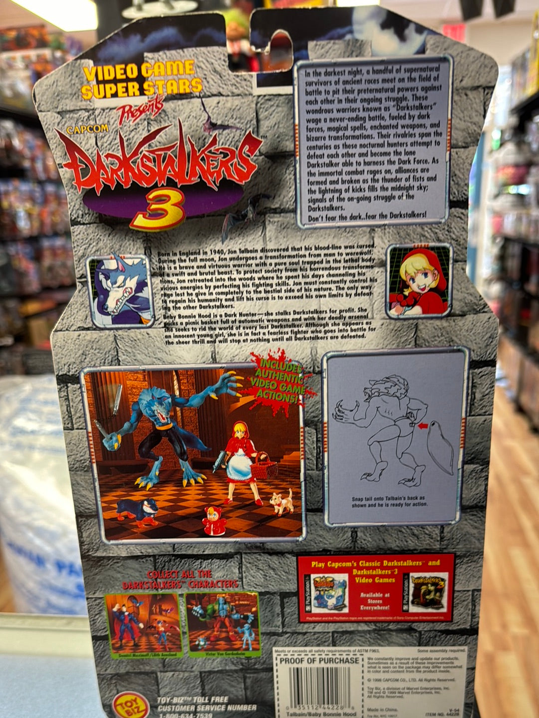 Jon Talbain & Baby Bonnie Hood 0311(Vintage Darkstalkers, Toybiz) Sealed product image 10, provided for visual reference and