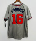 Travis d’Arnaud Atlanta Braves Official MLB Nike Jersey gray product image 1