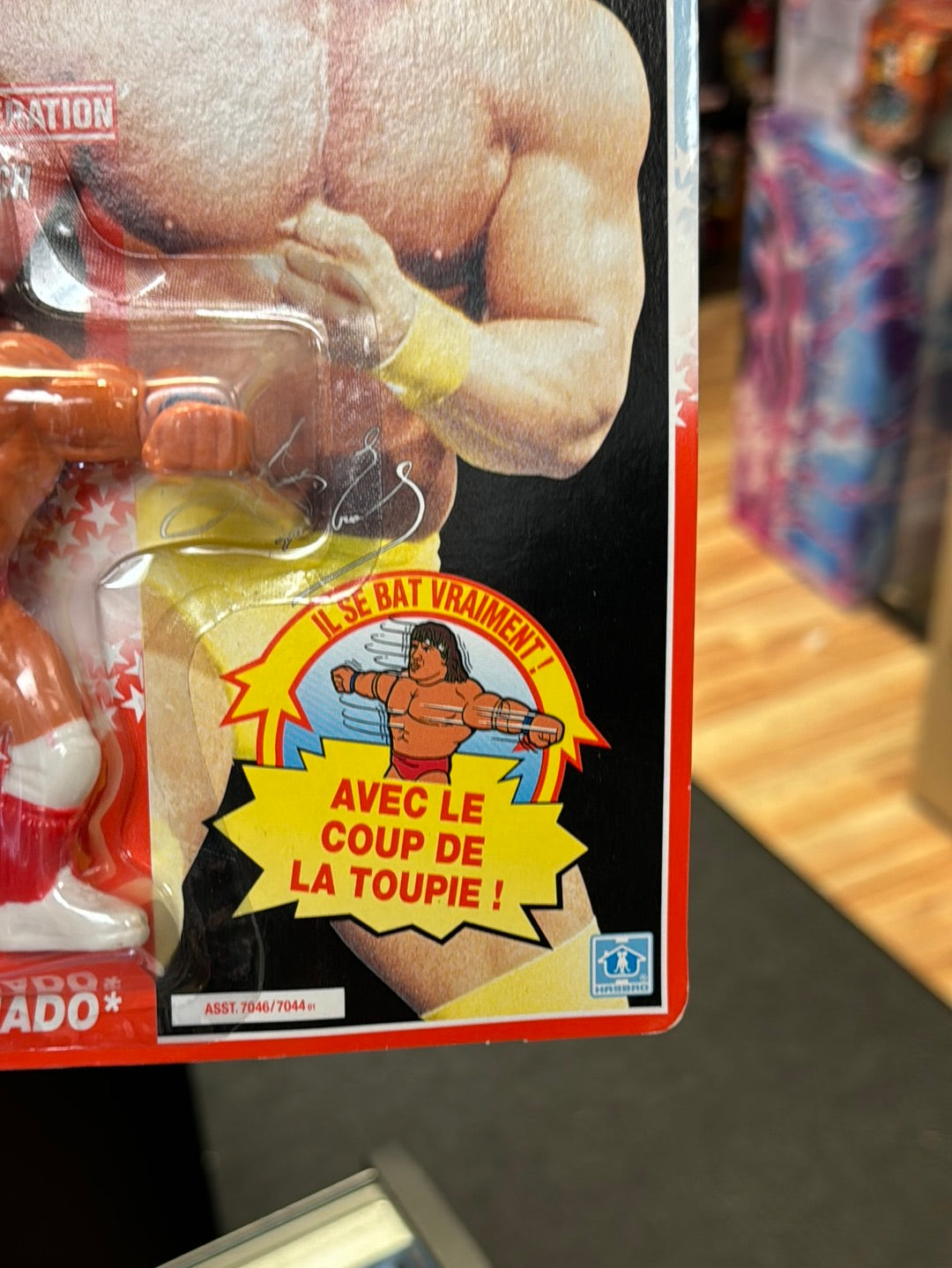 French Card Texas Tornado 1341 (Vintage WWE WWF, Hasbro) Sealed product image 11, provided for visual reference and product