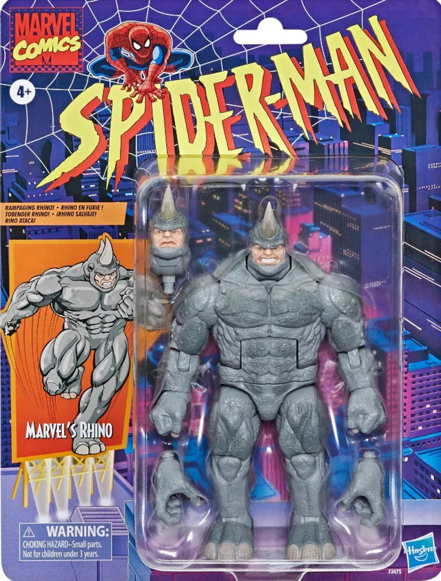 Rhino Retro Card (Marvel Legends, Hasbro) product image 1, provided for visual reference and product detail review