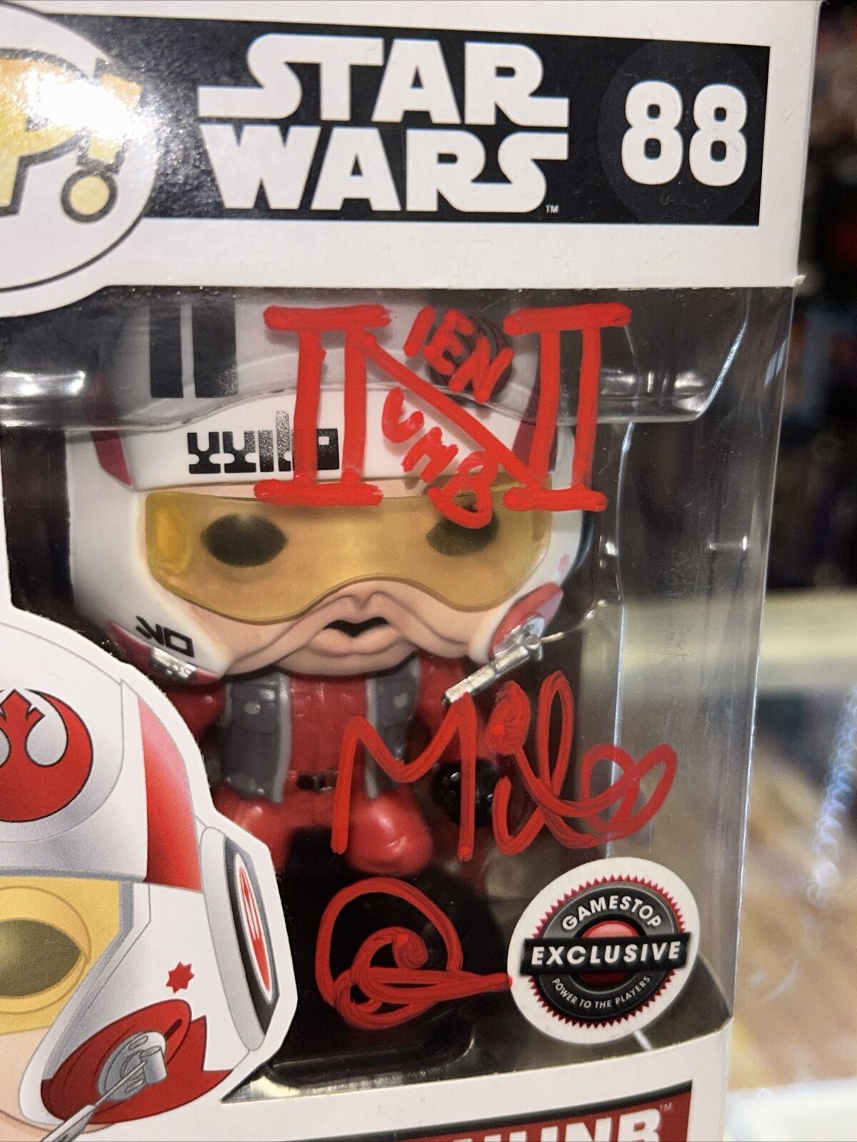 Nien Numb signed by Mike Quinn (Funko Pop, Star Wars) **JSA Auth.* (GameStop) product image 3, provided for visual reference