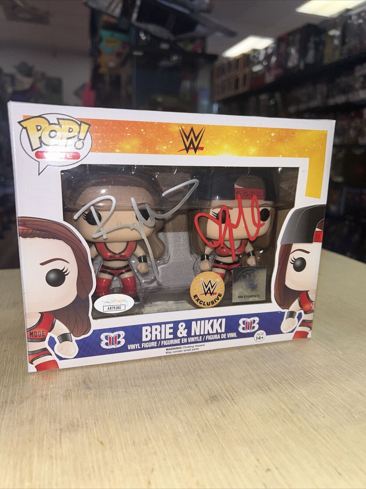 Original WWE Exclusive Niki & Brie Bella Twins (Funko, WWE) *JSA Authenticated* product image 1, provided for visual