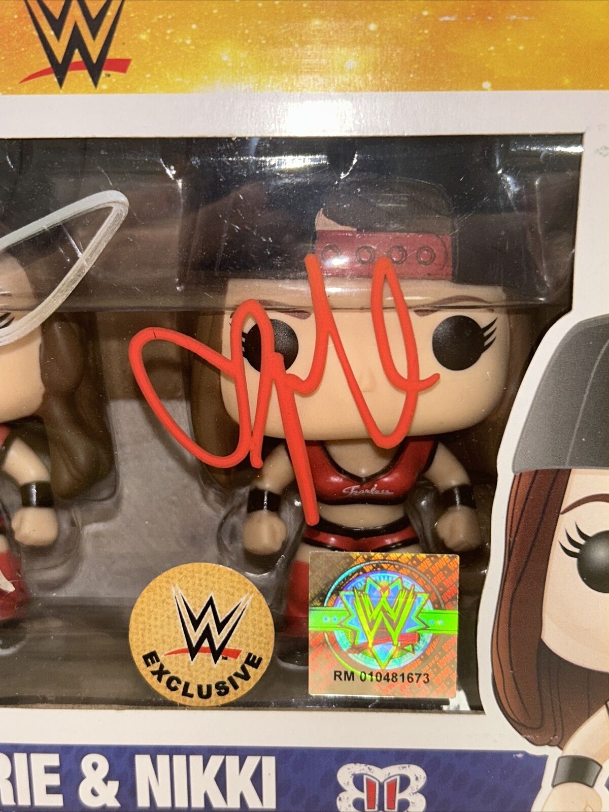 Original WWE Exclusive Niki & Brie Bella Twins (Funko, WWE) *JSA Authenticated* product image 4, provided for visual