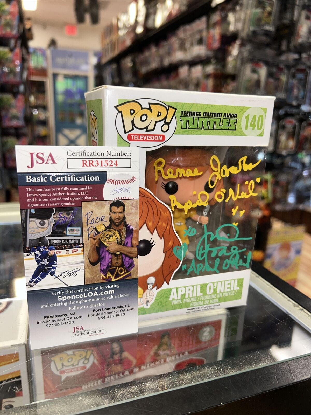 April Signed By Renae Jacobs & Judith Hoag (Funko Pop, TMNT) JSA Authenticated* product image 1, provided for visual
