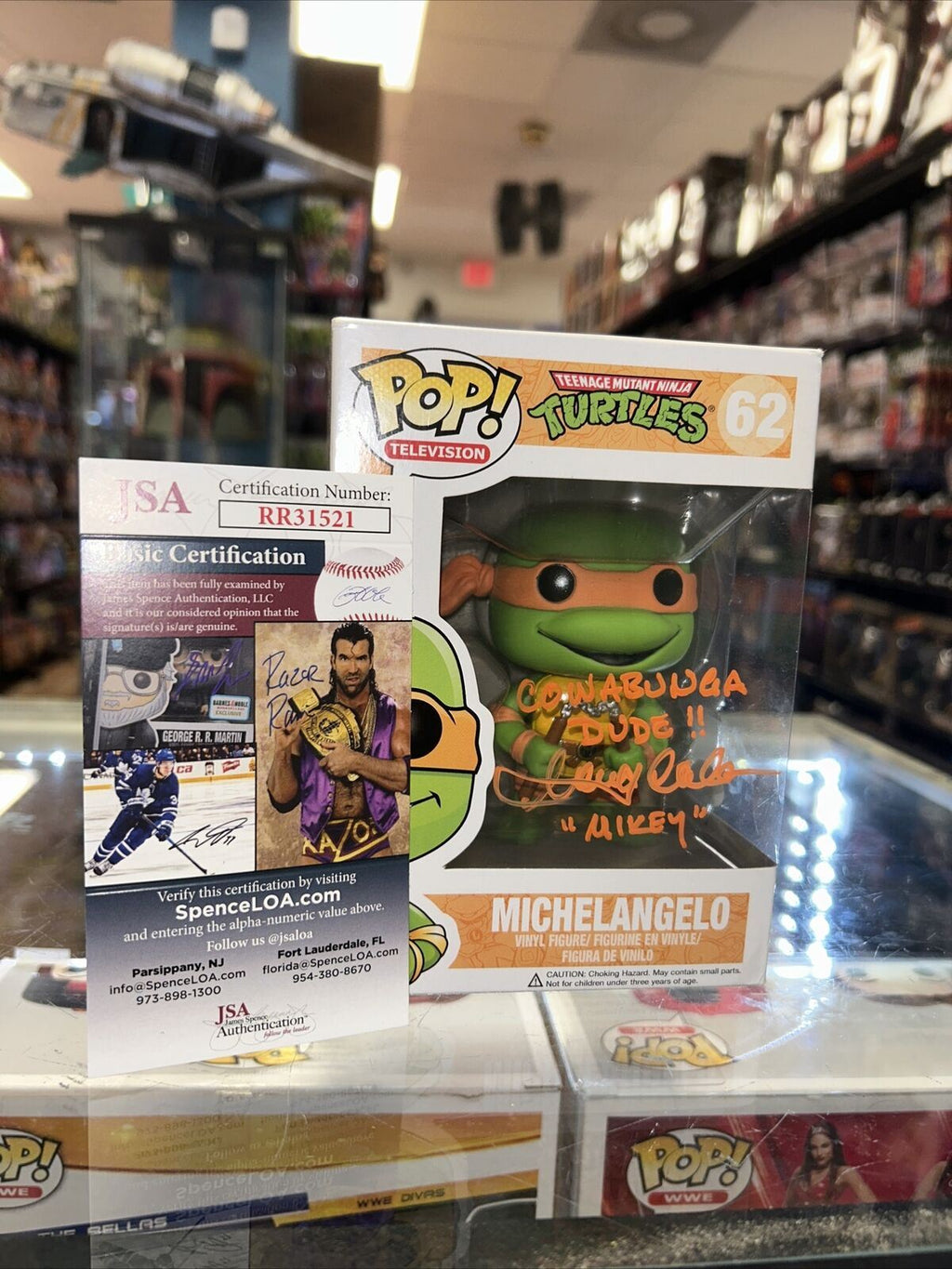 Michelangelo Signed By Townsend Coleman (Funko Pop, TMNT) **JSA Authenticated* product image 1, provided for visual