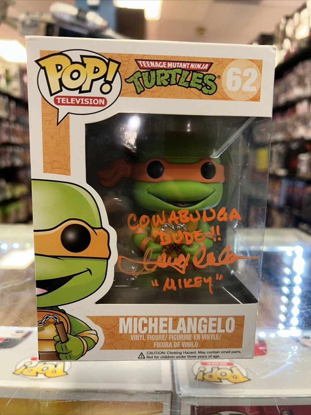 Michelangelo Signed By Townsend Coleman (Funko Pop, TMNT) **JSA Authenticated* product image 2, provided for visual