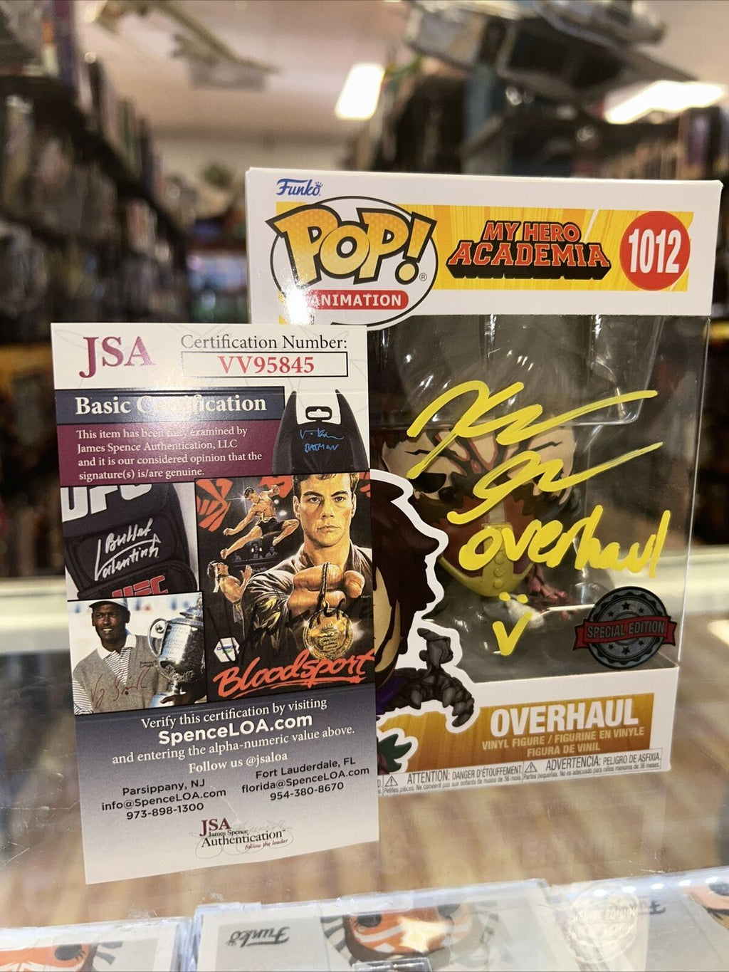 Overhaul Signed by Kellen Goff (Funko, My Hero Academia ) *JSA Authenticated* product image 1, provided for visual reference