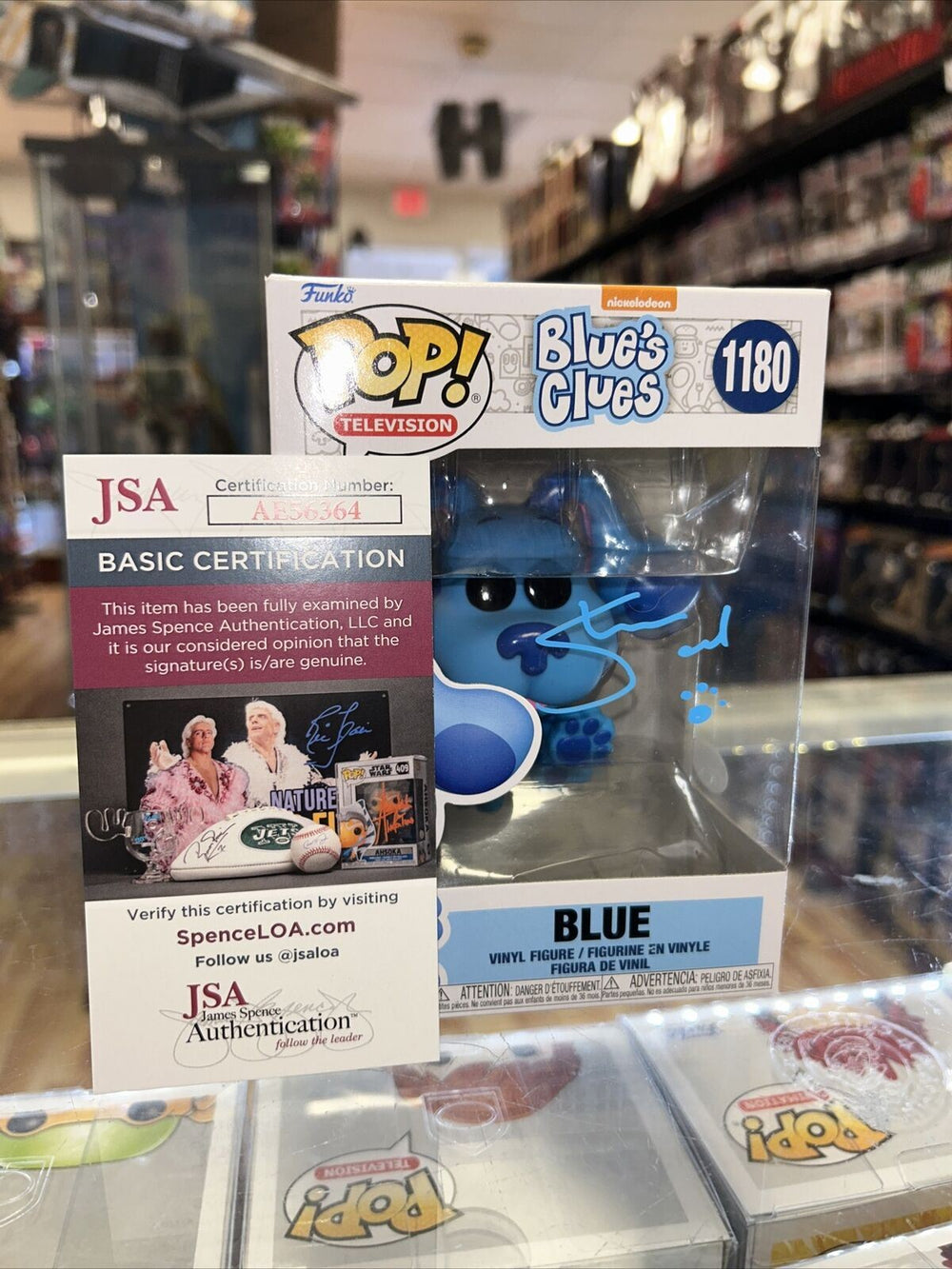 Blue Signed By Steve Burns (Funko, Blues Clues ) *JSA Authenticated*