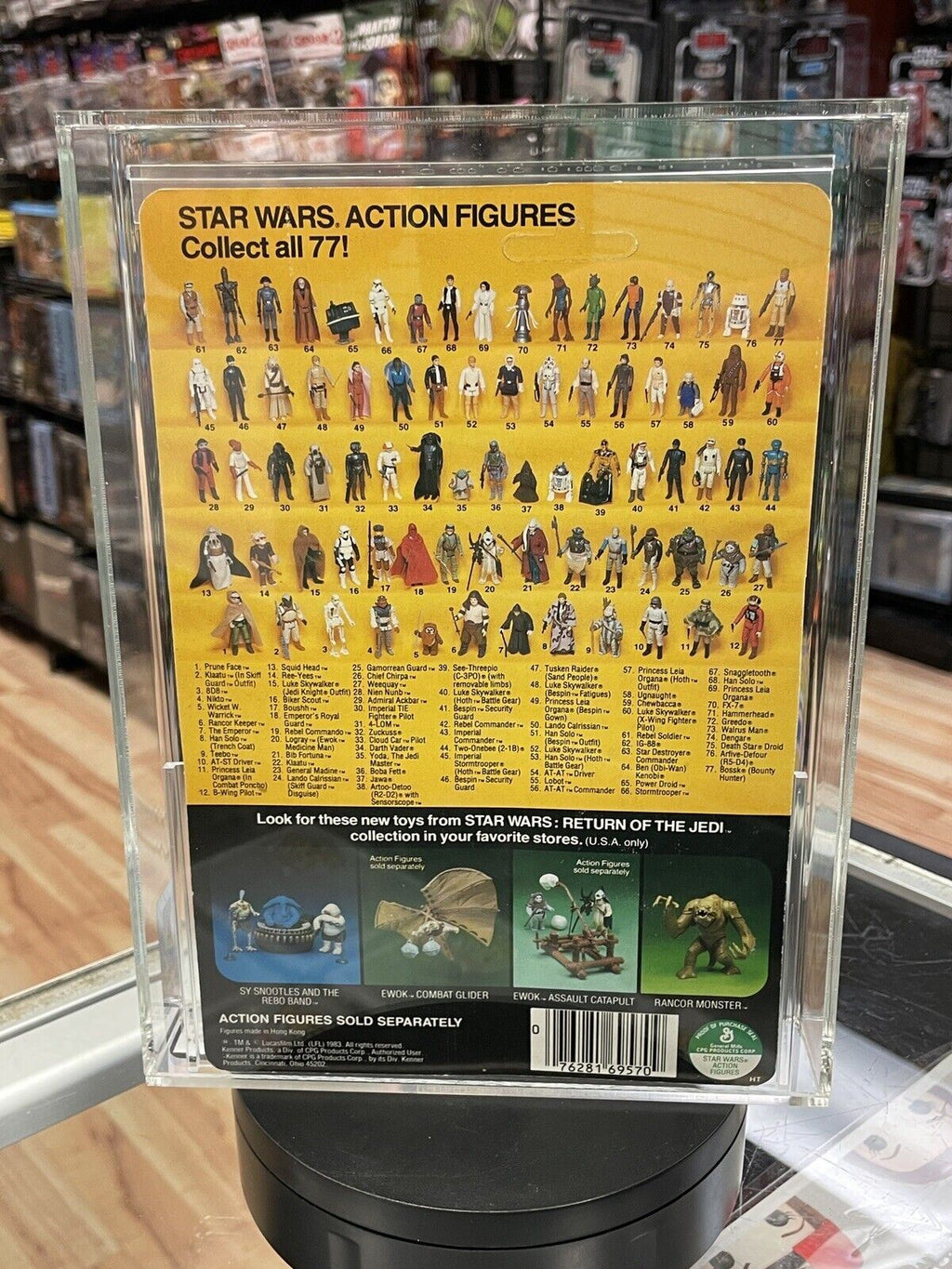 Vintage C-3PO Removable Limbs 77 Back A (Star Wars Kenner, ROTJ) AFA Graded 80+Y product image 5, provided for visual