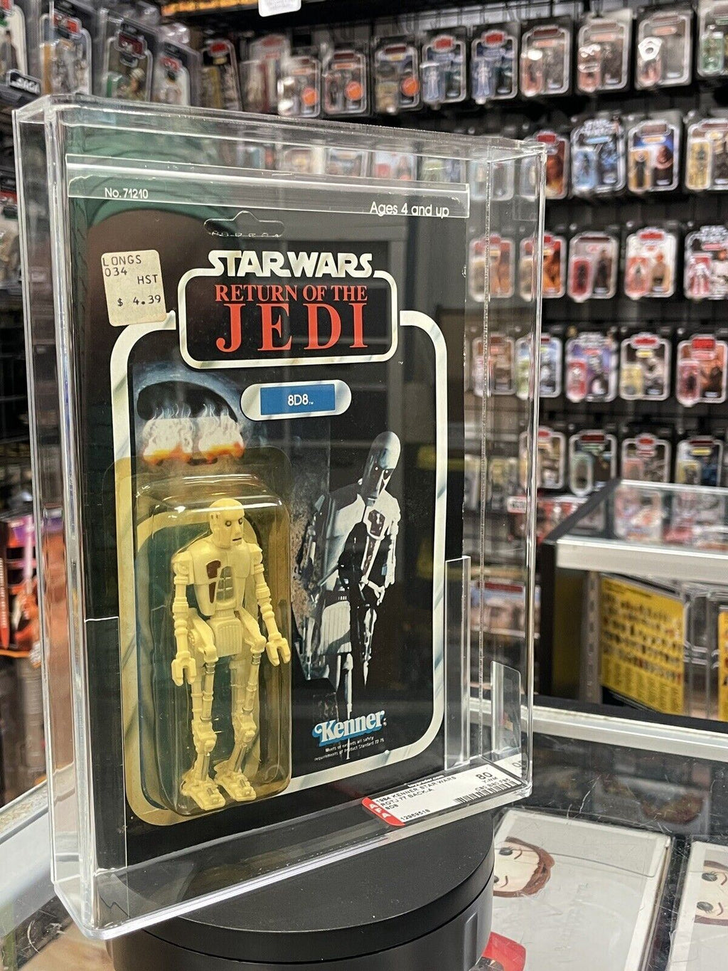 Vintage 8D8 77 Back A (Star Wars Kenner, ROTJ) AFA Graded 80 Y product image 1, provided for visual reference and product