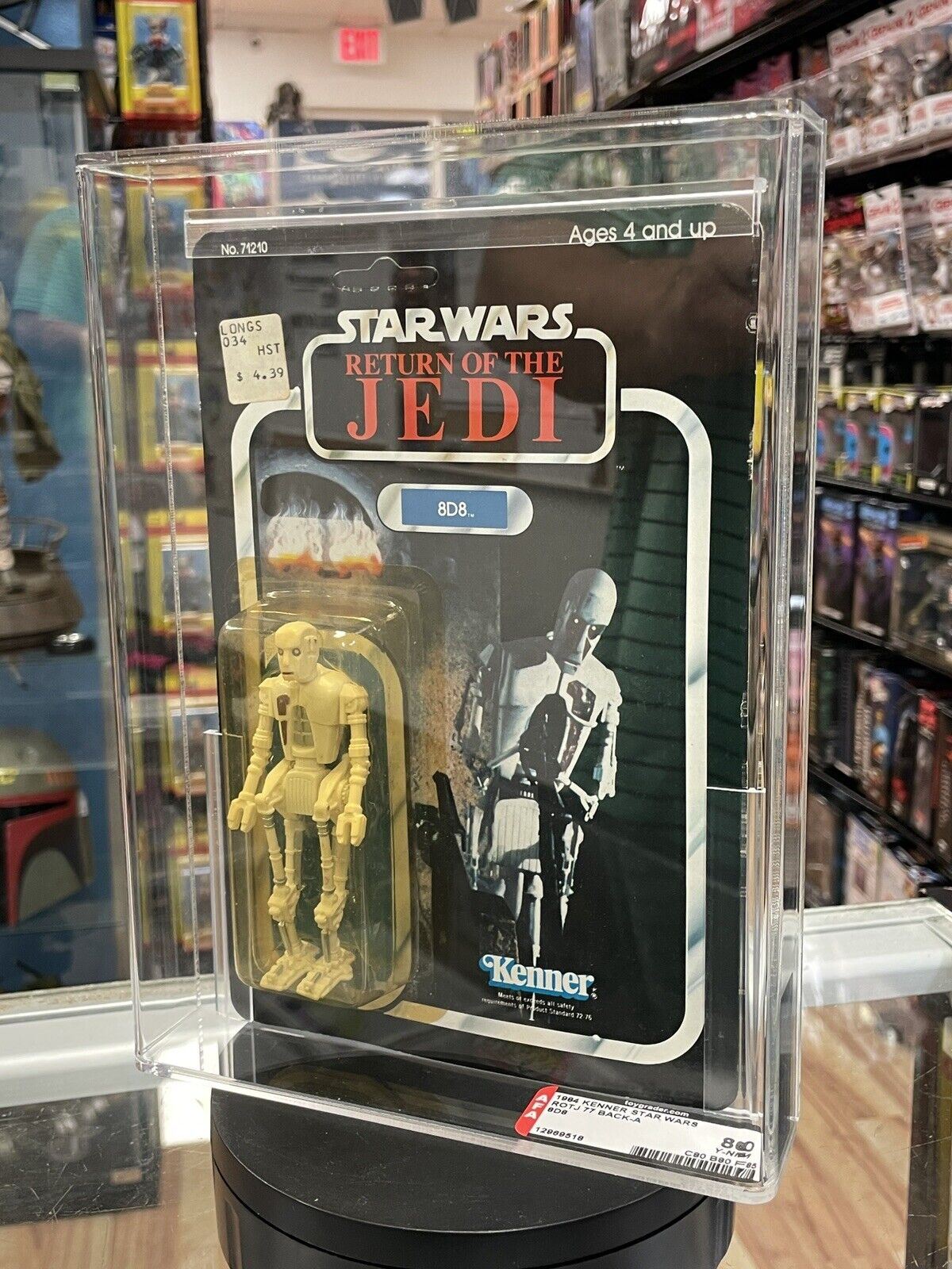 Vintage 8D8 77 Back A (Star Wars Kenner, ROTJ) AFA Graded 80 Y product image 2, provided for visual reference and product