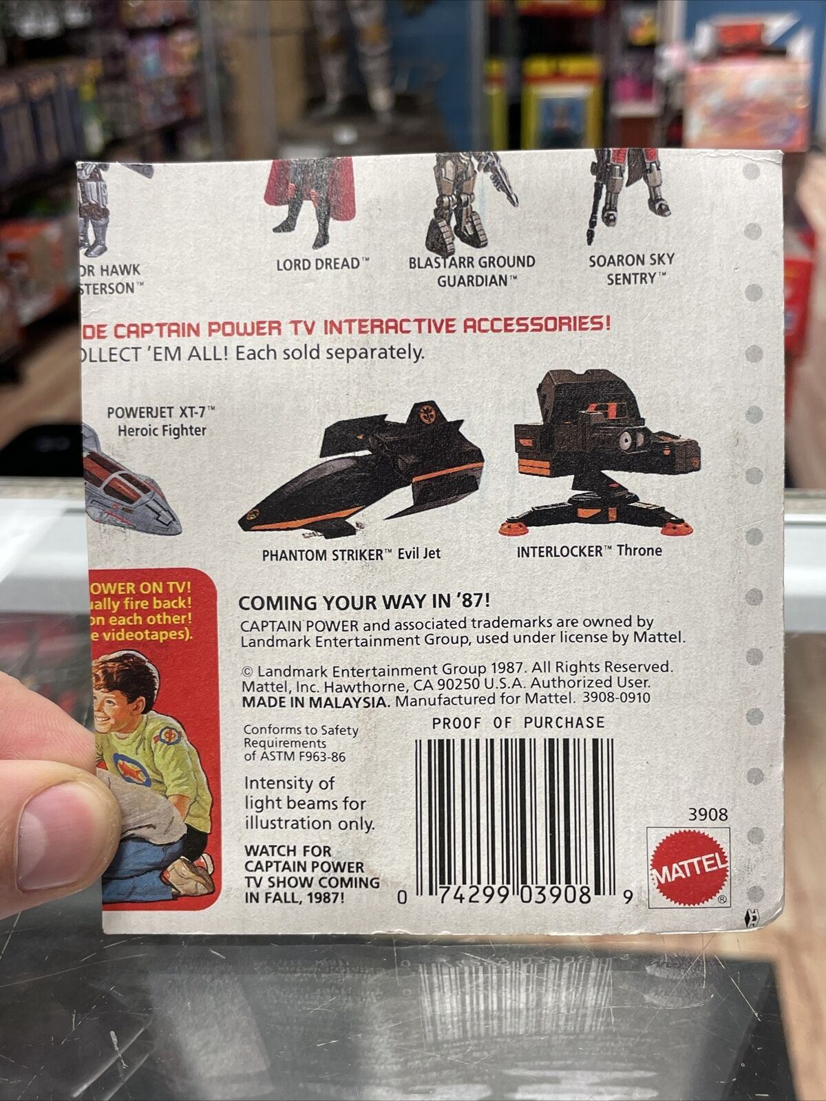 Blastarr Ground Guardian (Captain Power, Vintage Mattel) Cut Card Sealed product image 4, provided for visual reference and