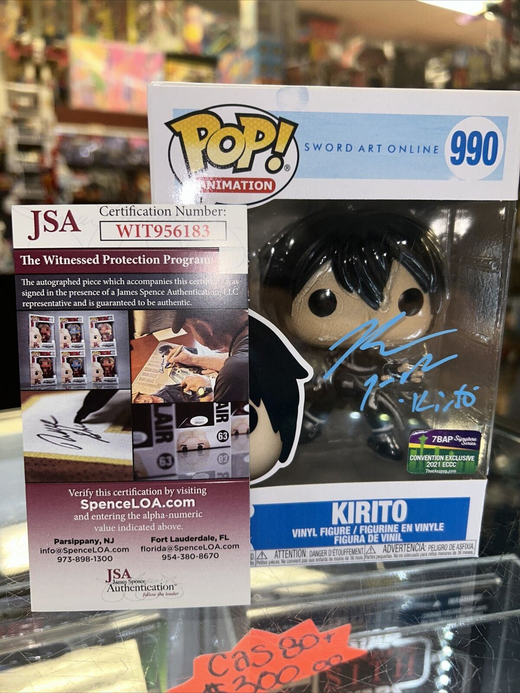 Kirito Signed By Bryce Papenbrook (Funko, Sword Art Online)*JSA Authenticated* product image 1, provided for visual